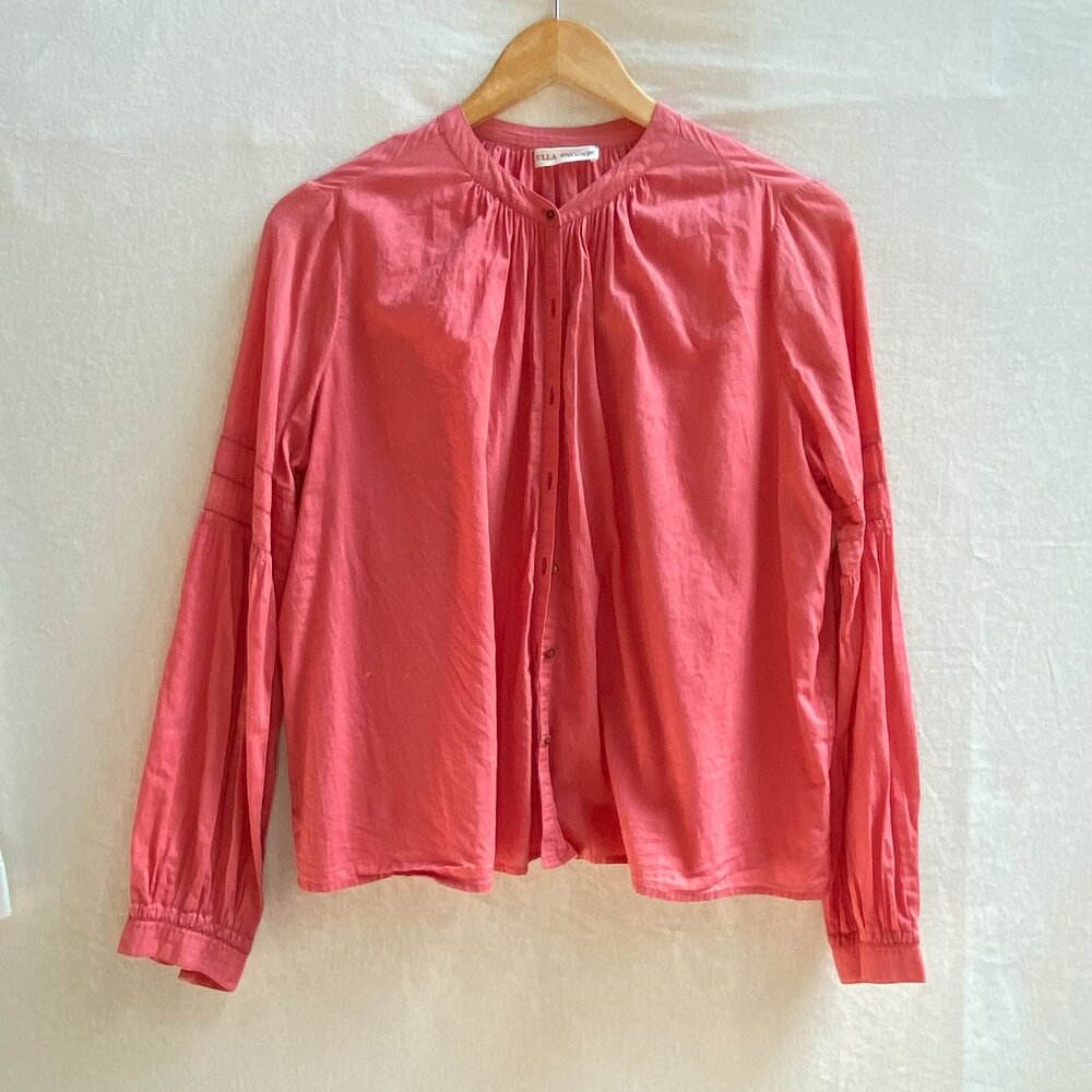 Ulla Johnson Cotton Poplin Coral Blouse